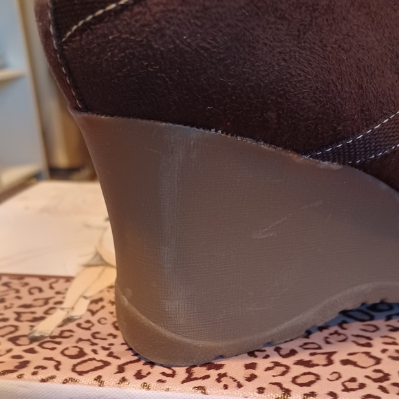 NWOT/BOX BONGO BOOTS "WINTER BLAST" 7 1/2 M 4472628 CHOCOLATE SHERPA LINED WEDGE - Picture 11 of 15